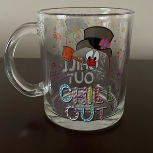 Frosty the snowman glass mug